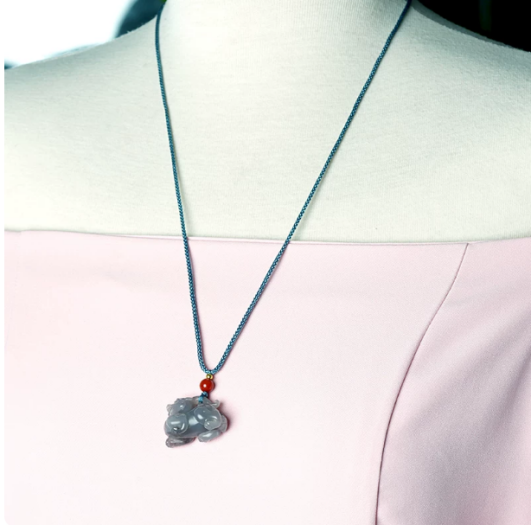 Natural Hetian Jade Qilin Pendant