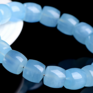 Aquamarine Round Bead Bracelet